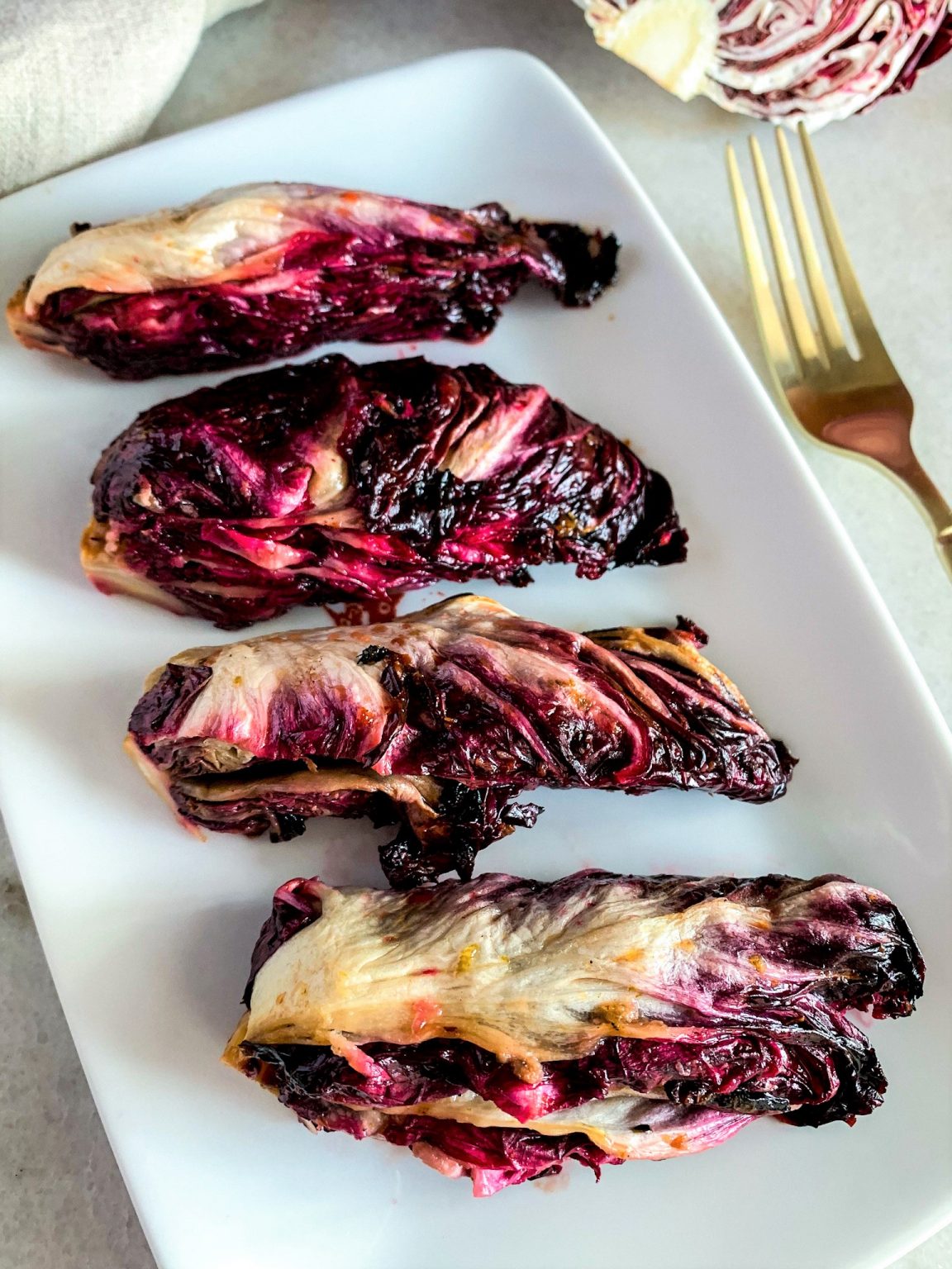 Savory Grilled Radicchio - BohoVegMom