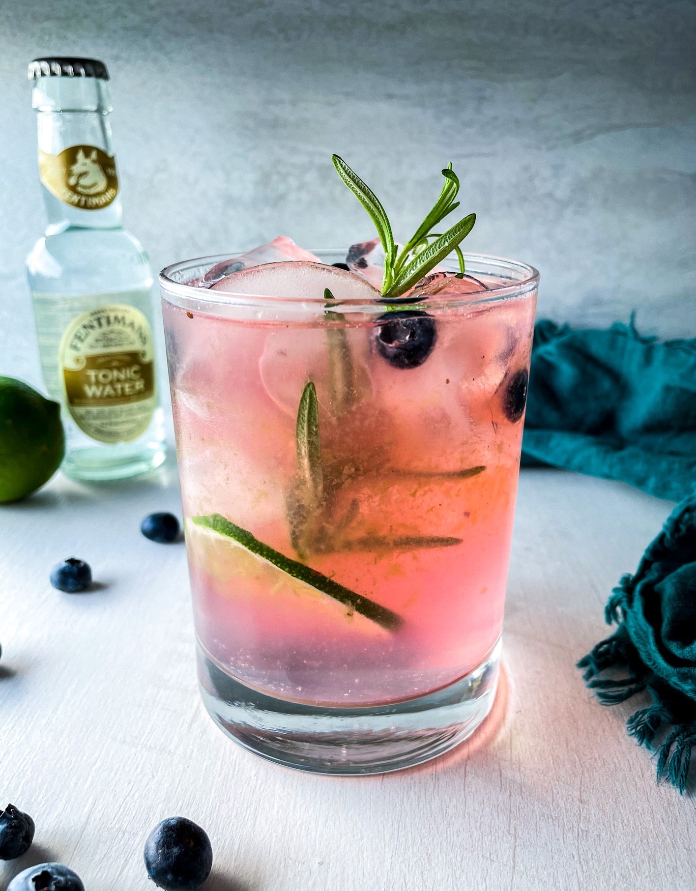 Blueberry Rosemary Gin & Tonic