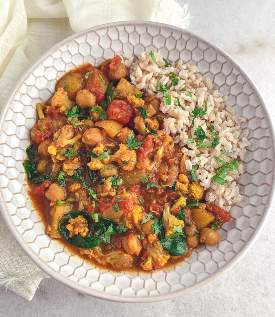 Spinach Cauliflower Curry - BohoVegMom